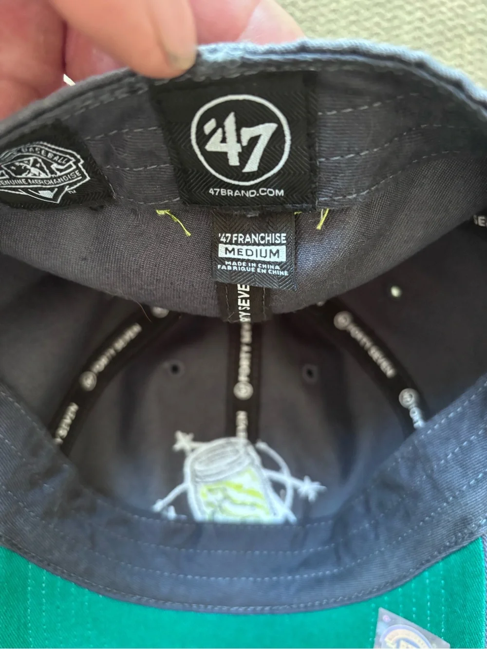 Fireflies ‘47 Franchise Gray Baseball Cap with Yellow Jar Patch